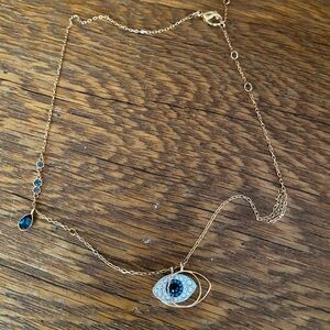 Authentic Swarovski Rose Gold, Protective Eye Adjustable Necklace.